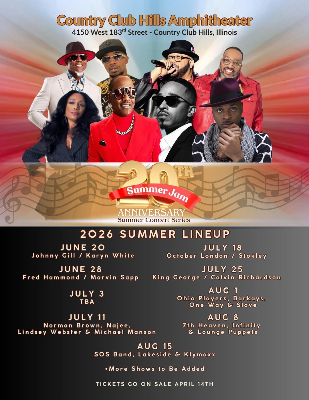 20TH Summer Jam ANNIVERSARY Summer Concert Series