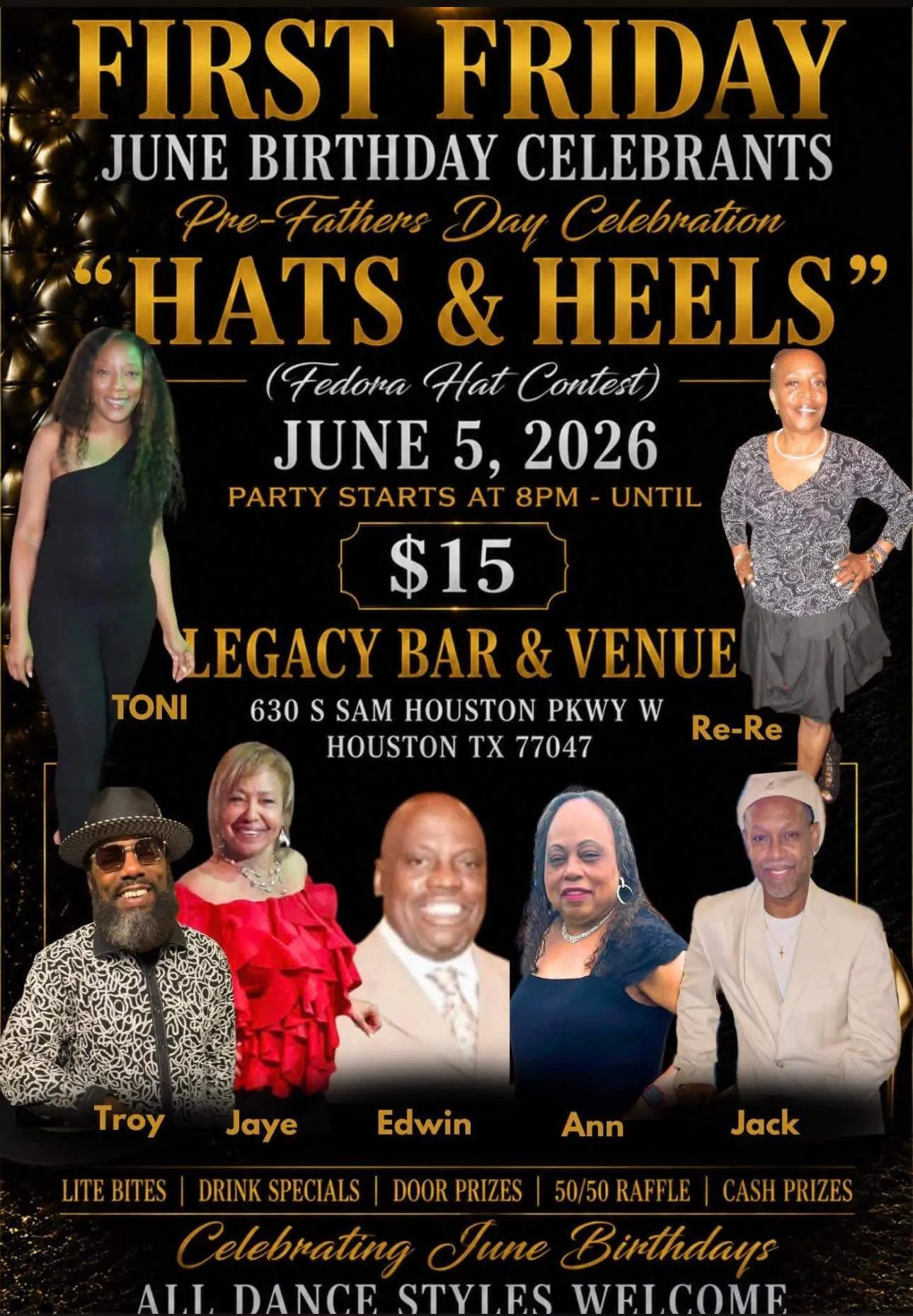 First Friday “Hats & Heels” Pre-Fathers Day Celebration