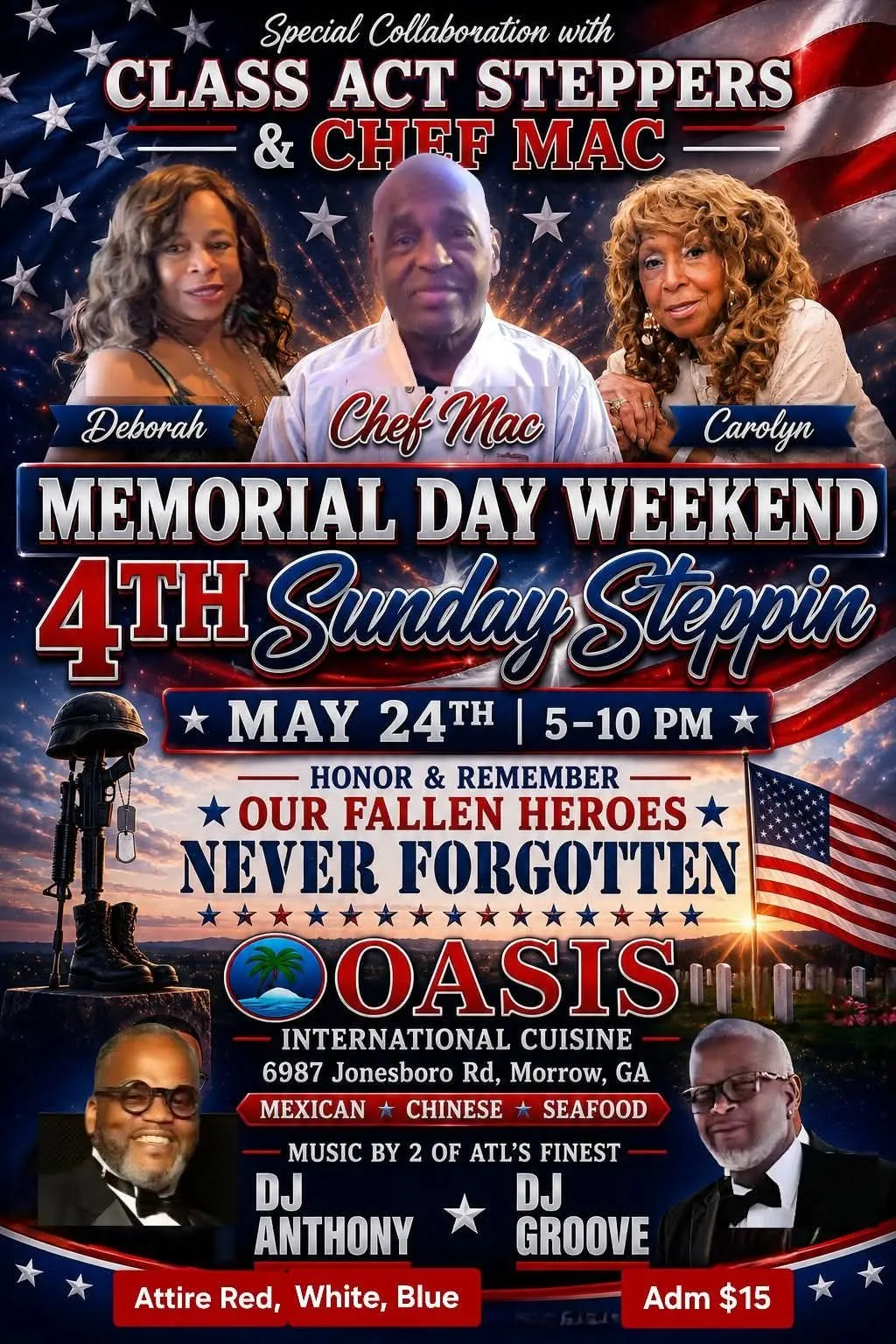 Memorial Day Weekend 4th Sunday Steppin