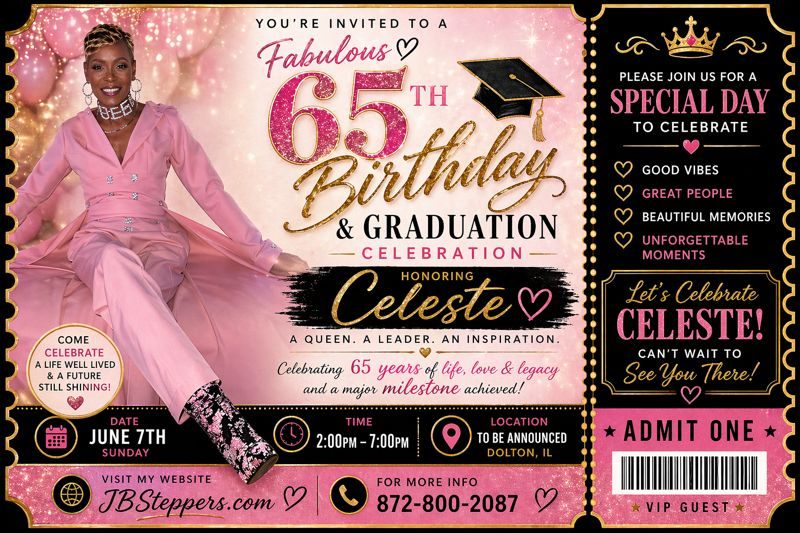Celeste's 65th Birthday & Graduation Celebration