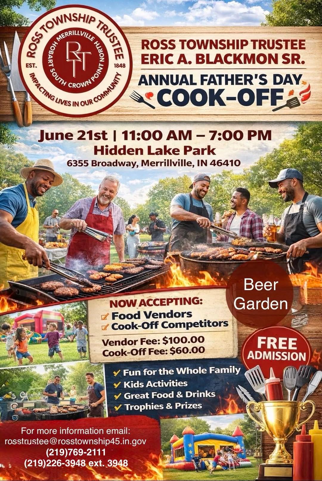 Ross Township Trustee Eric A. Blackmon Sr. Annual Father's Day Cook-Off