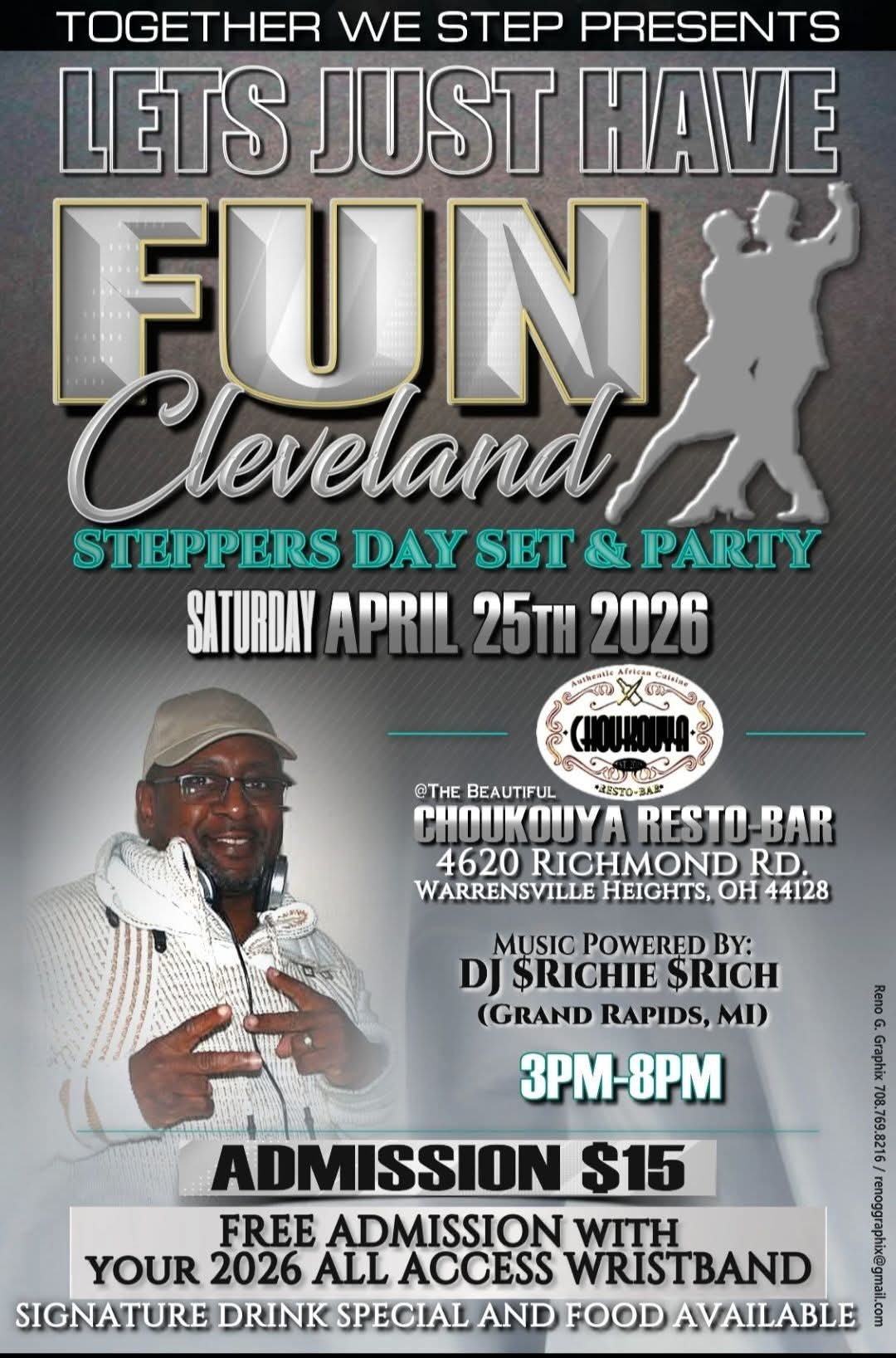 LETS JUST HAVE FUN Cleveland STEPPERS DAY SET & PARTY
