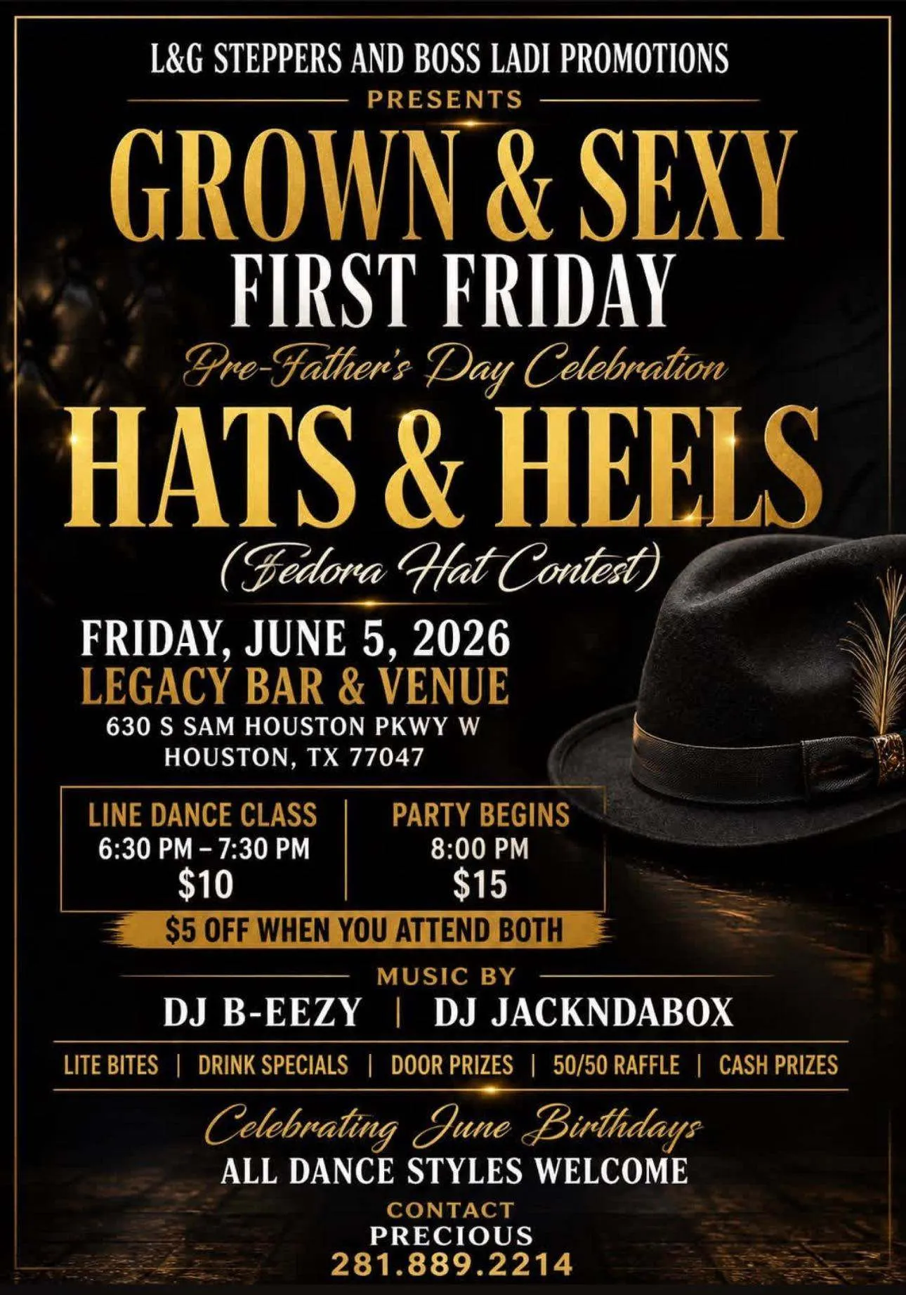 Grown & Sexy First Friday: Hats & Heels (Pre-Father's Day Celebration)