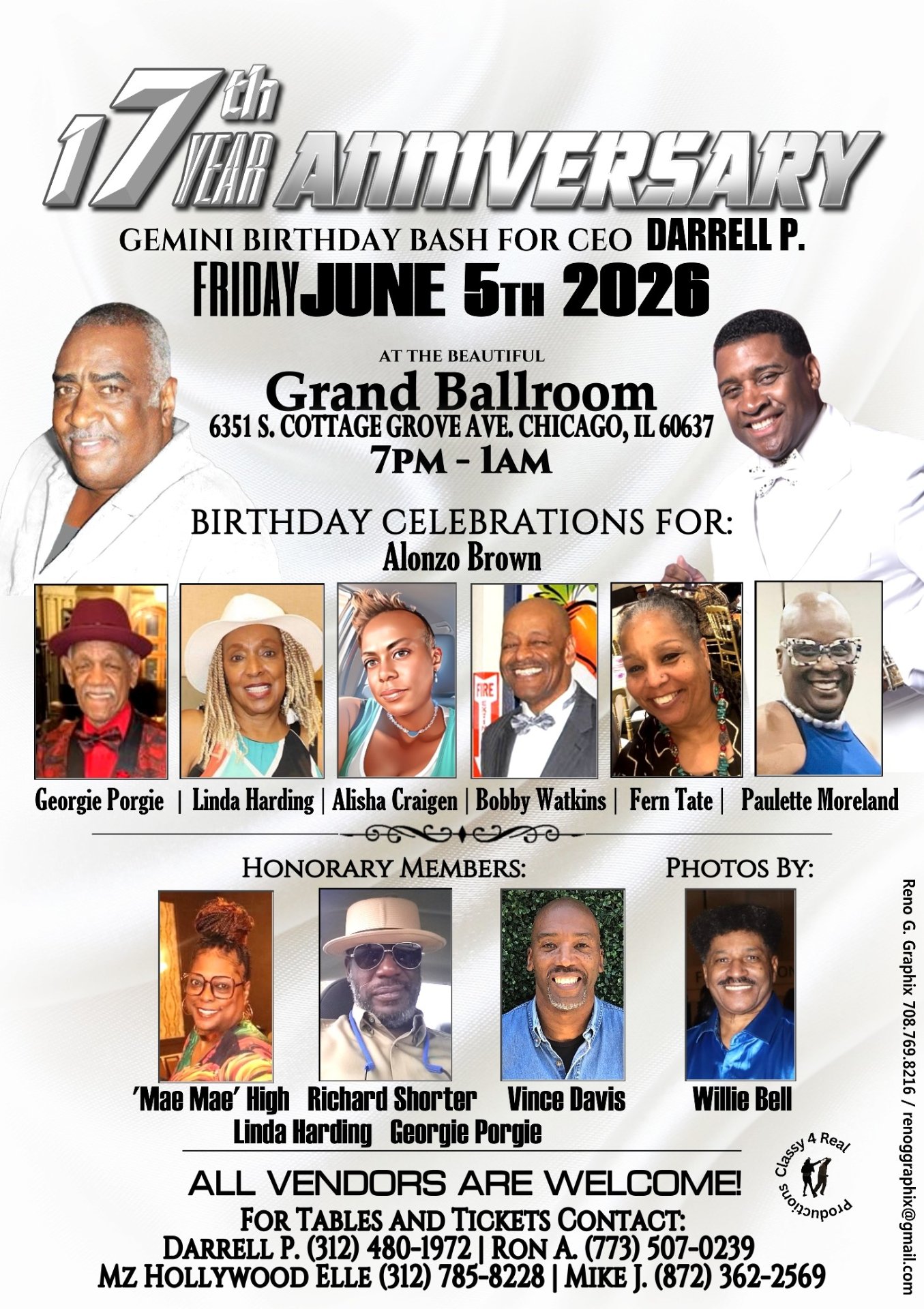 EXCELLENCE AWARDS & HONORARY CEREMONY AND 17th YEAR ANNIVERSARY GEMINI BIRTHDAY BASH FOR CEO DARRELL P.