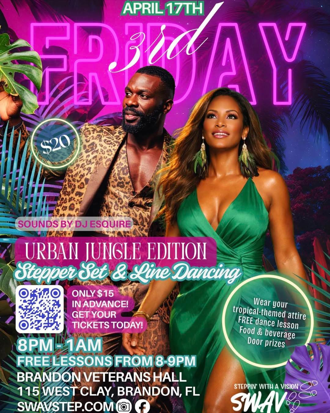 3rd FRIDAY URBAN JUNGLE EDITION Stepper Set & Line Dancing