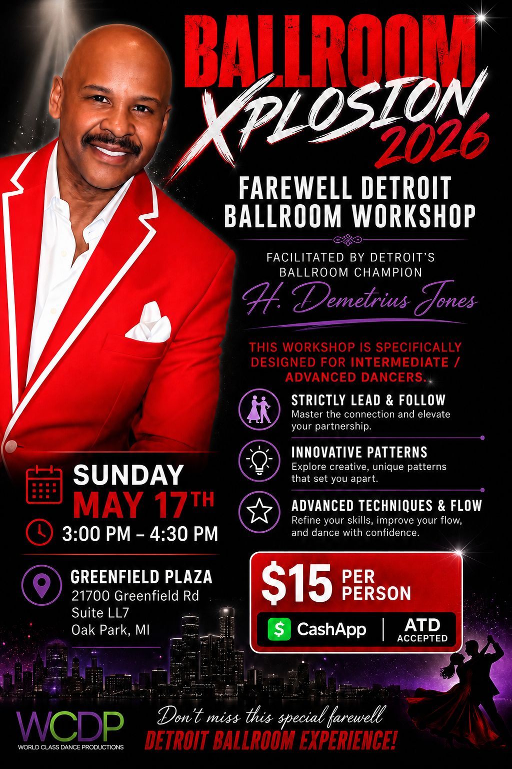 Ballroom Xplosion 2026: Farewell Detroit Ballroom Workshop