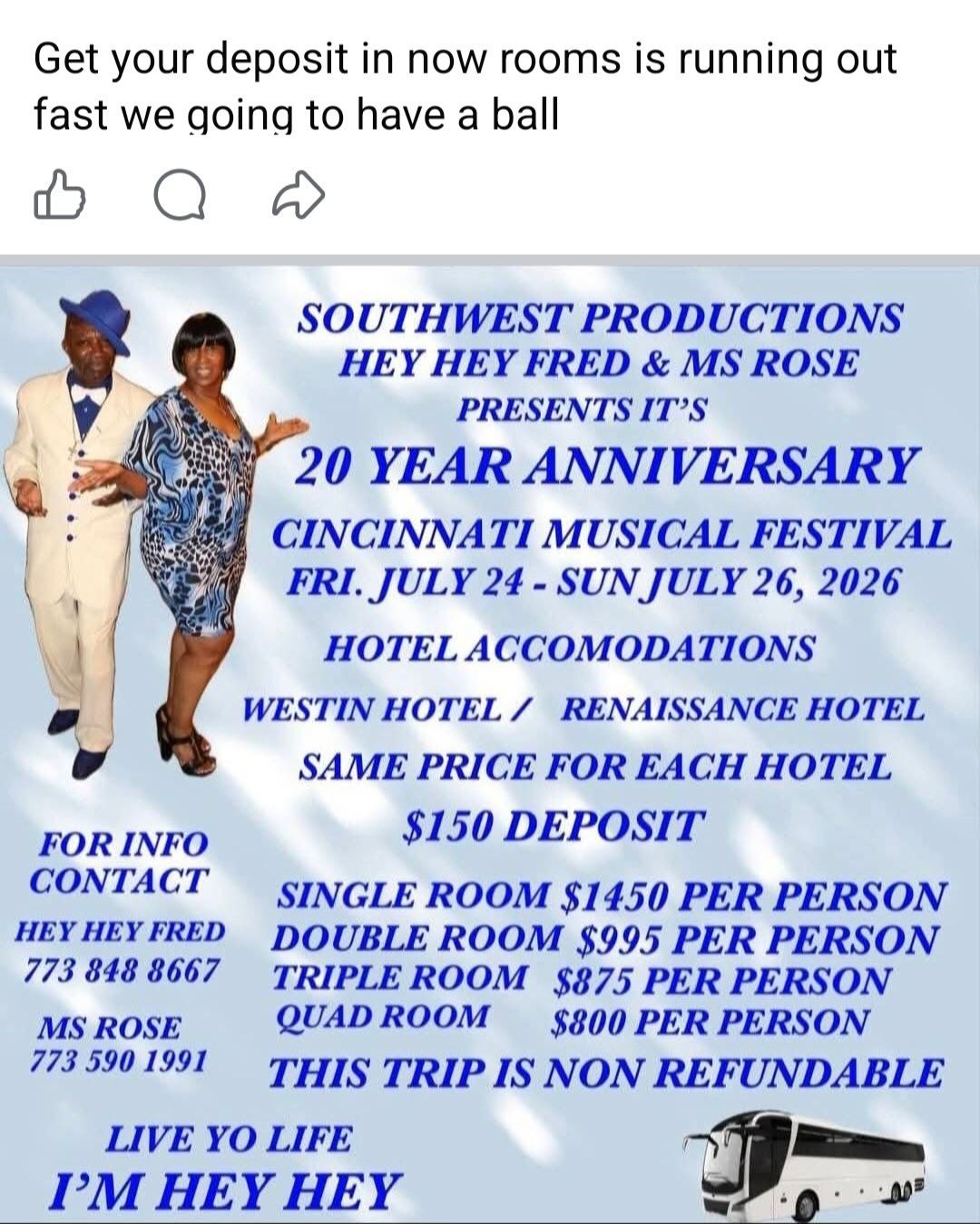 20 YEAR ANNIVERSARY CINCINNATI MUSICAL FESTIVAL