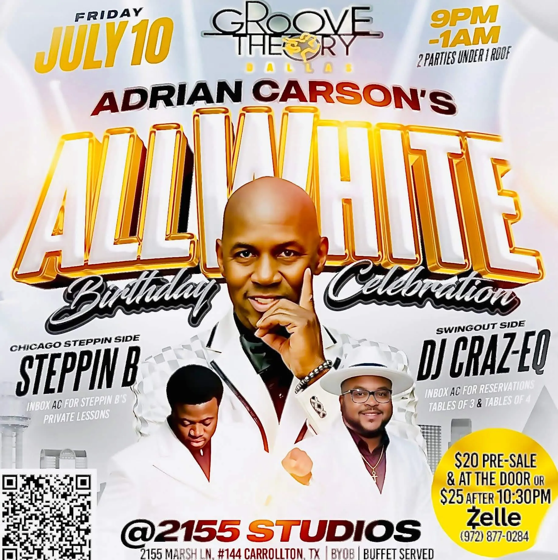 Adrian Carson's All White Birthday Celebration